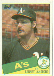 1985 Topps Baseball Cards      422     Carney Lansford